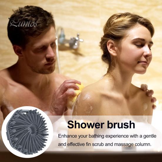 2шт силиконовая щетка для ванны с мягкой щетиной, массажная очищающая щетка для тела, противоскользящая ручка, щетка для тела