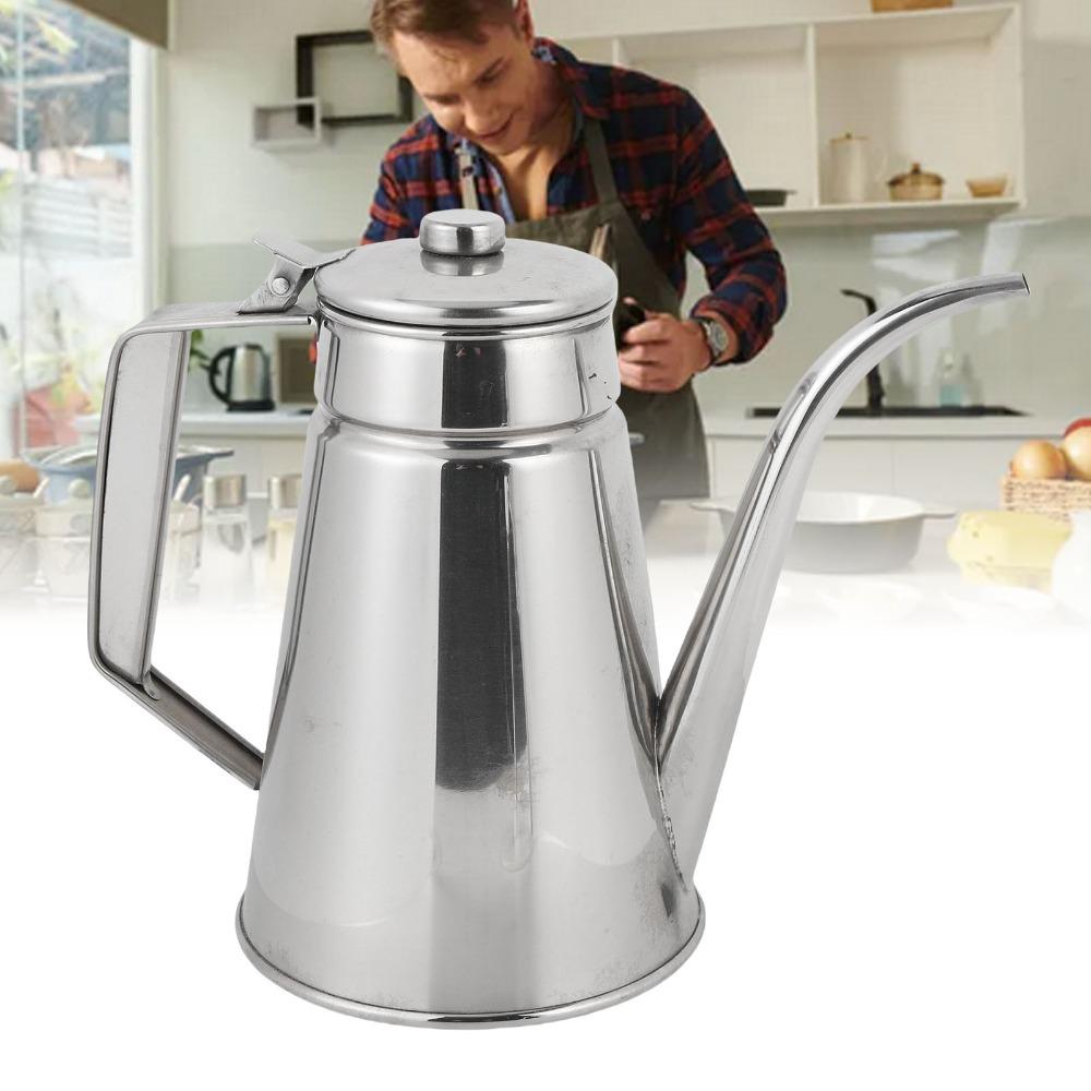 304 Stainless Steel Oil Dispenser Bottle 1L/1.2L Olive Oil Dispenser Oil Storage