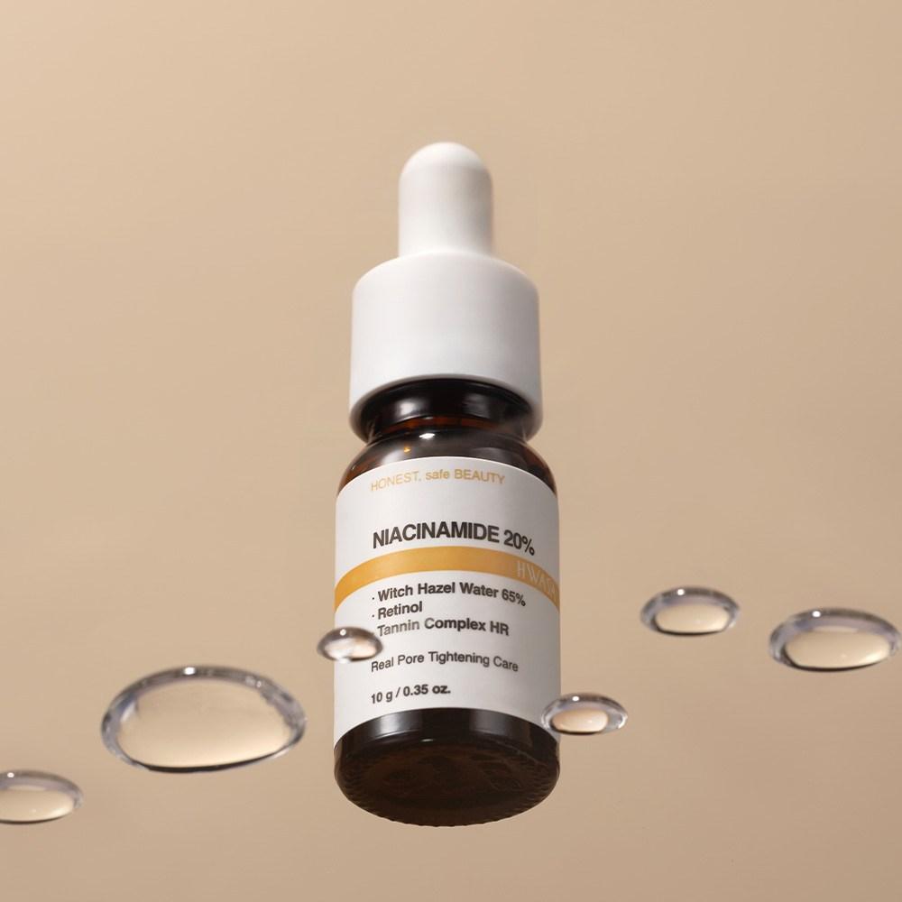 Ампулы Hwasa Niacin 20% для сужения пор, улучшения площади и глубины пор, 3 шт., 10 мл
