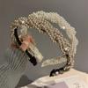 Vintage Braided Pearl Headbands Elegant Wide Edge Hair Hoops  Ladies Hair Accessories