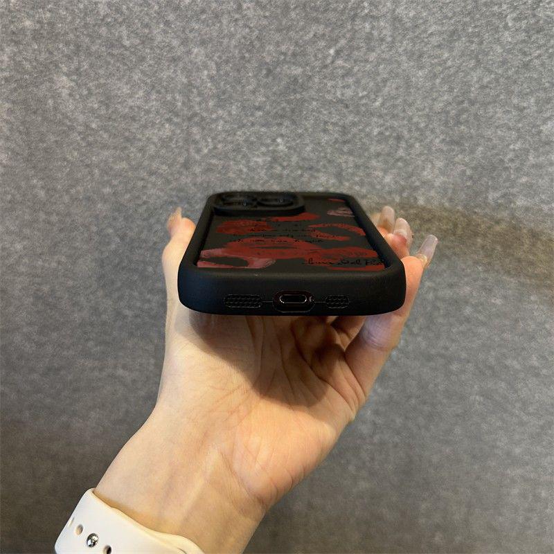 Сексуальная девушка красные губы матовый чехол для iPhone 17 Air 16 11 12 13 14 Pro Max 15 Pro Max X XR 7 8 Plus SE 2020 мягкий противоударный силиконовый ТПУ чехол-накладка на заднюю панель телефона
