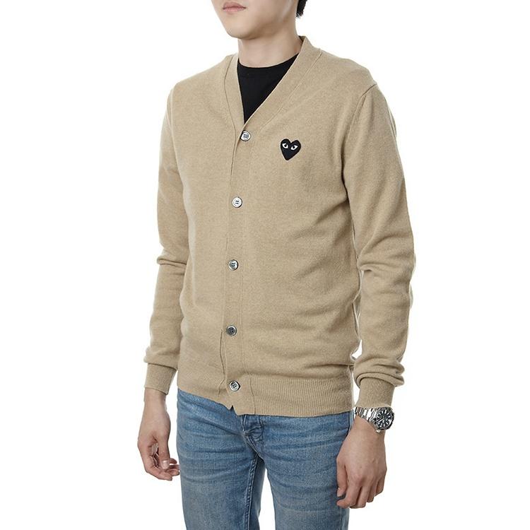 Comme des Garçons PLAY COMME des GARCONS PLAY Кардиган Черный Логотип 'Бежевый' Мужской AZ-N024-051-3
