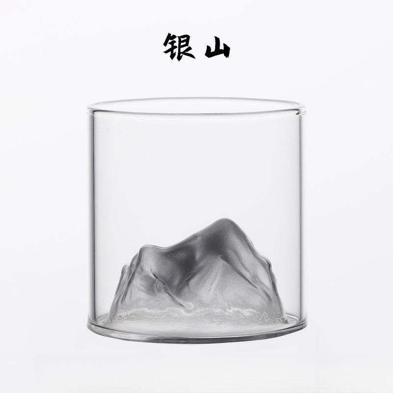 Художественный Гора. Стеклянный стакан Fuji для кофе, чая, виски и вина