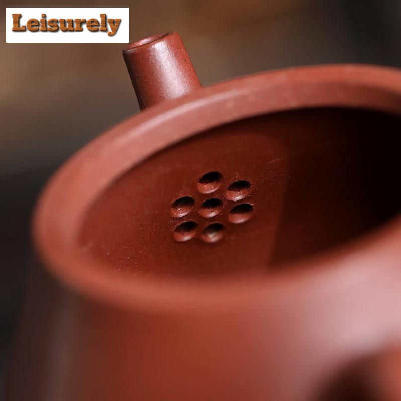 200 мл эстетичный чайник из фиолетовой глины Исин, простая круглая ручная работа, чайник из сырой руды, крови дракона, песка и грязи, чайный сервиз Zisha, подарок