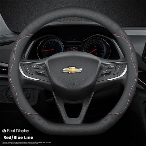 Кожаная накладка на руль автомобиля для Chevrolet Montana Trailblazer EV SS RS Silverado RST Equinox RS LT Bolt EUV Blrzer 38 см