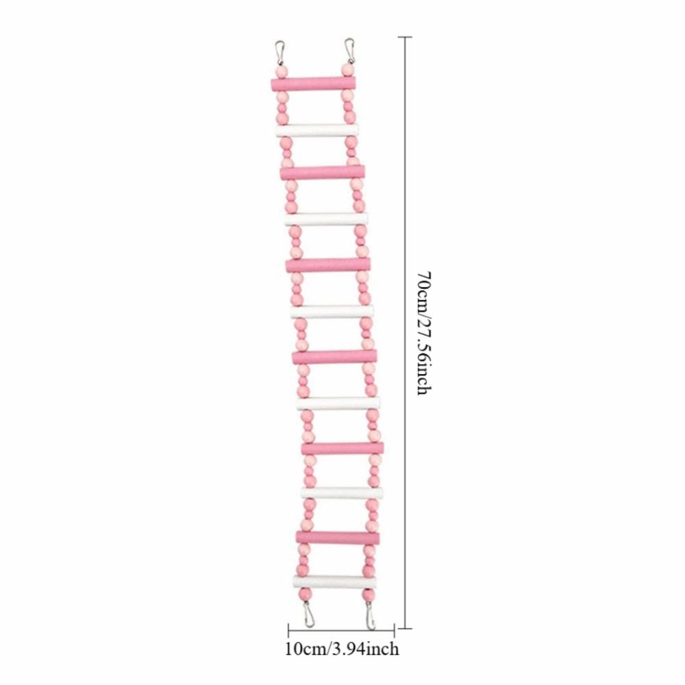 Colorful Wooden Parrot Ladder 8/10/12 Step Ladders Bird Perch Stand Toy  Bird Cage Decoration