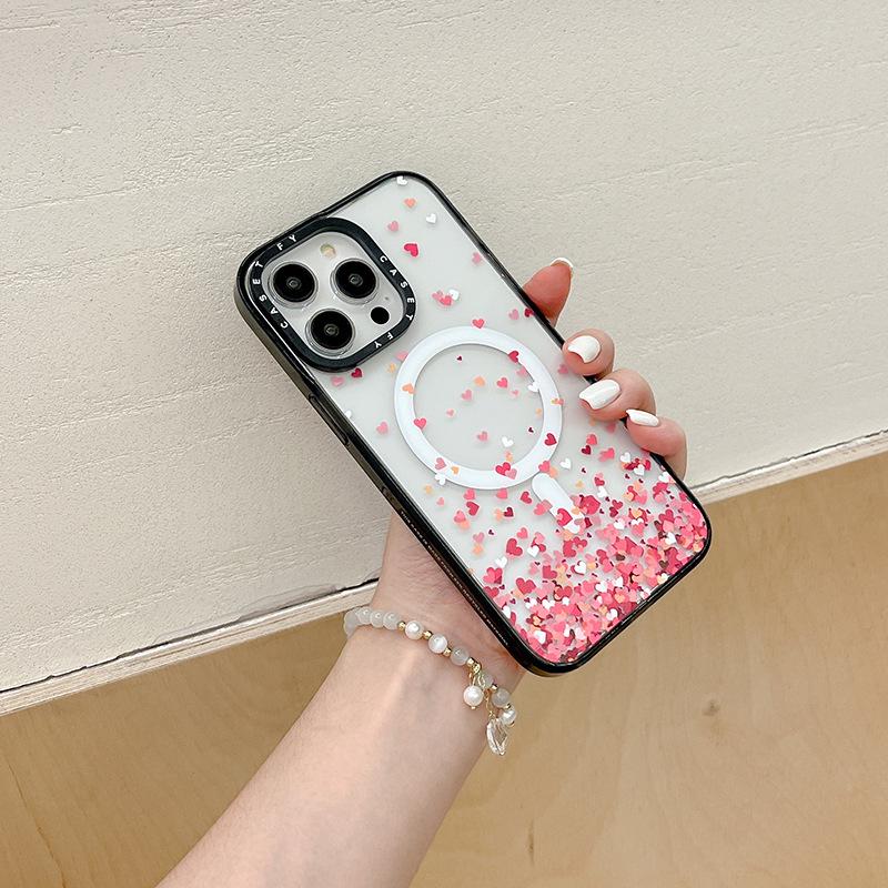 Магнитный чехол Pink Inspirational Rabbit для iPhone 16 Pro Max — модный чехол против падения