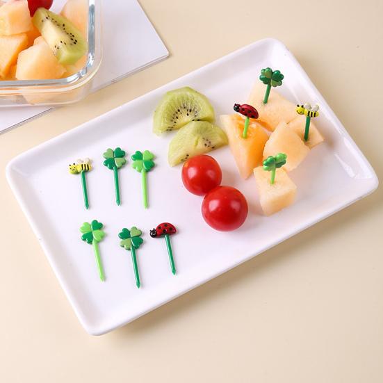 8Pcs/12Pcs Fruit Picks Food Grade BPA Free Non-Slip Smooth Edge Adorable Appearance Decorative Plastic Kids