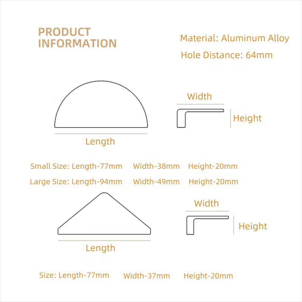 Triangle Shape Cabinet Door Handle Embedded Cabinet Pull Handle  Kitchen Cabinet