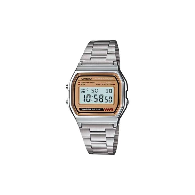 Casio Индивидуальные часы модифицированная серия зеленый и розовый градиентное стекло серебристый пластиковый корпус классические ретро маленькие квадратные часы F-9 F-91WM-7A