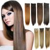 6шт натуральные женские 16 клипс на всю голову синтетические прямые наращивание волос