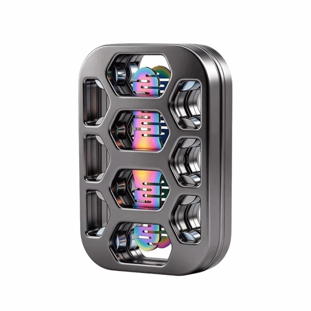 Magnetic Fidget Spinner Metal Fidget Toy Unlimited Pushing Push Card Toy Gifts