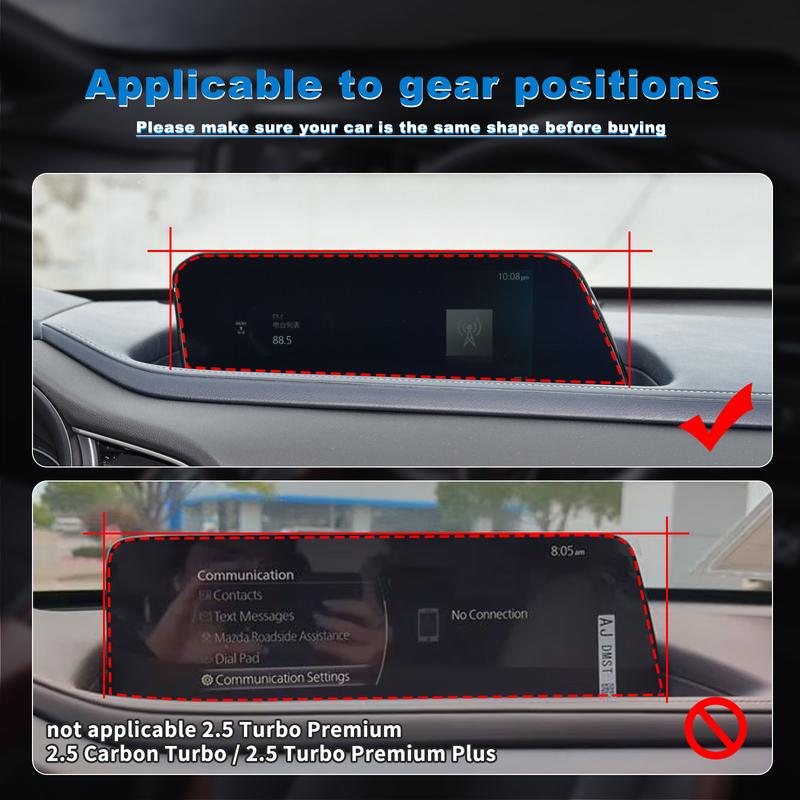For Mazda 3 Axela -2024 Car Interior Film Center Console Navigation Screen Gear Transparent TPU Protective Film Anti-scratch