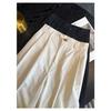 Summer Loose High Waist Wide Leg Pants for Short Women Washed High Waist Casual Straight-leg Pants Work Pants
