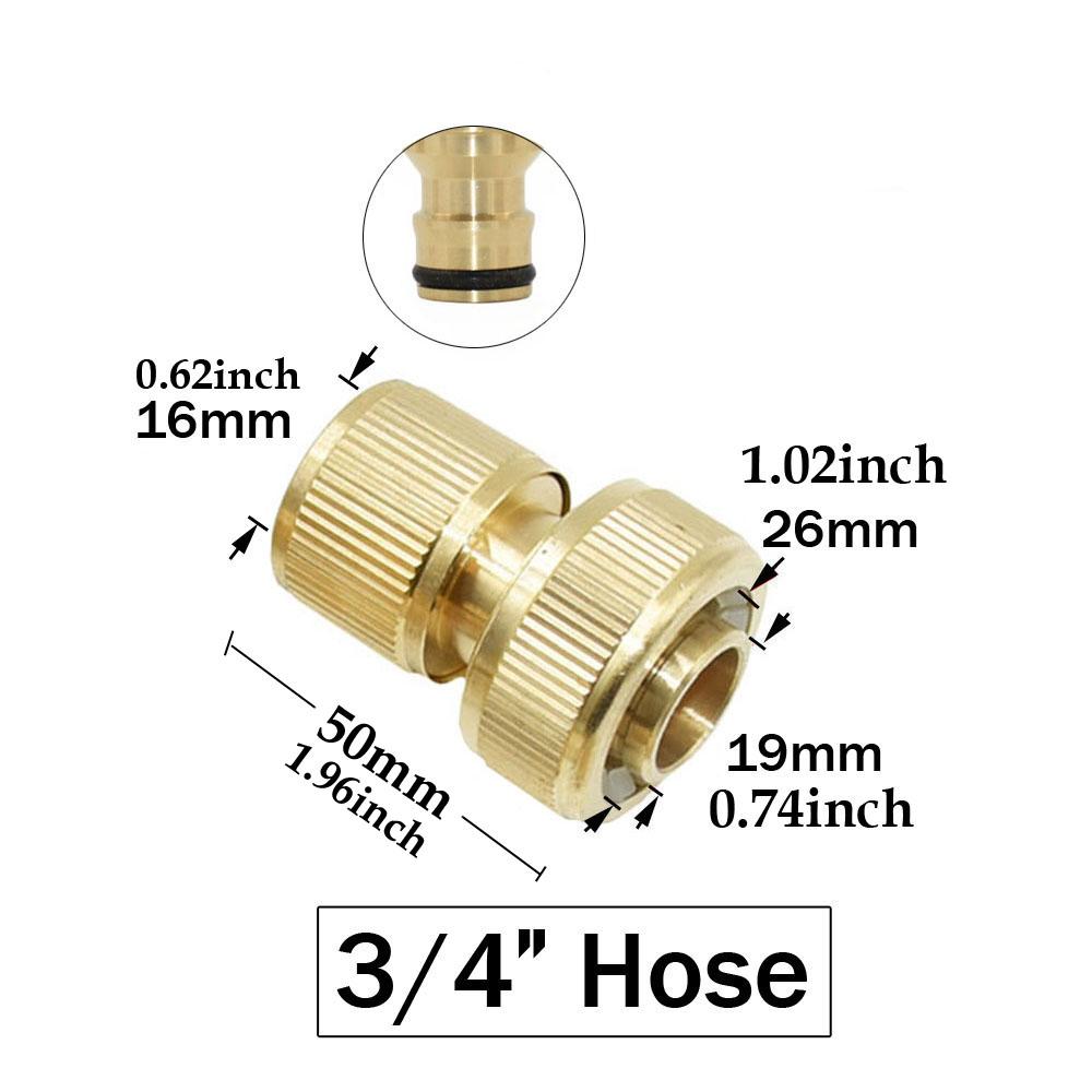 1/2'' 3/4'' 5/8" 1'' латунный кран быстроразъемный соединитель 16 мм 20 мм медный шланговый соединительный адаптер садовый поливочный пистолет фитинги для остановки воды