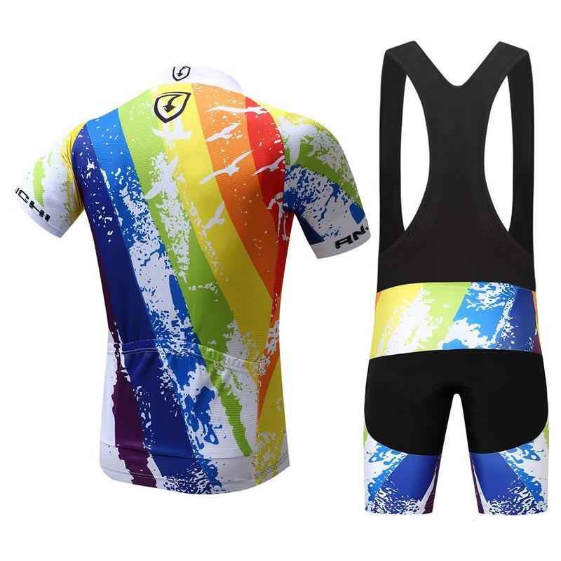 Летний короткий комплект одежды для езды на велосипеде, мужские спортивные трикотажные костюмы, черные брюки-комбинезон