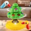 Magnetic Woodpecker Fruit Pick Toy 360 Degrees Rotating Fruit Tree with Music