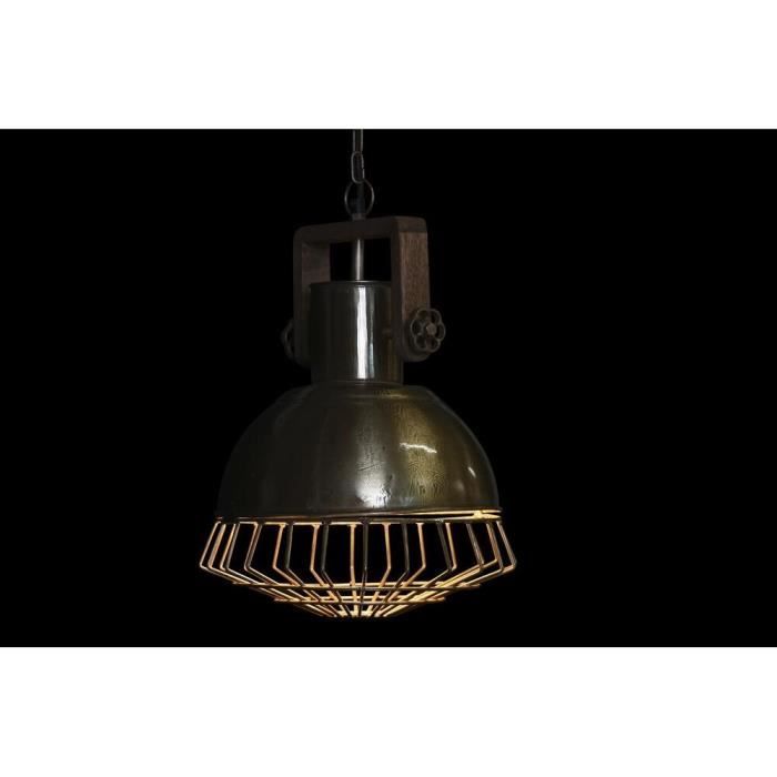 Suspension - Argenté Marron - 50W - Design Loft - Dimensions 31x31x44cm - Intérieur