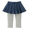 MIKIHOUSE HOT BISCUITS Брюки-юбка 110см Темно-синий x Серый 73-3205-570
