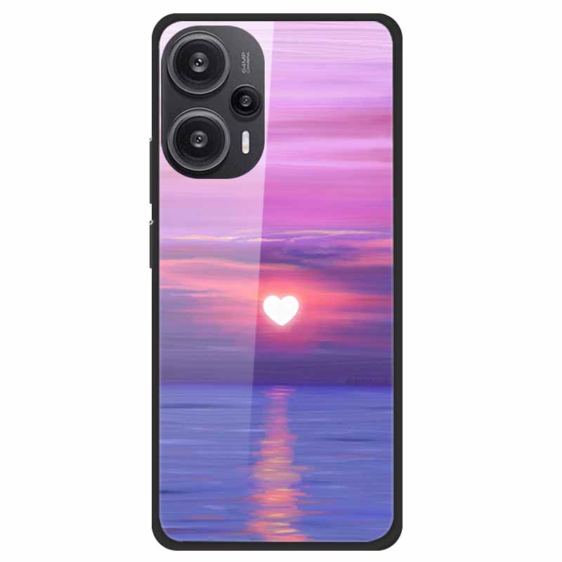 For Xiaomi Poco F5 5G F5Pro Case Luxury Tempered Glass Soft Bumper Phone Cover for POCO F5 Pro 2023 Fundas on PocoF5 Painted