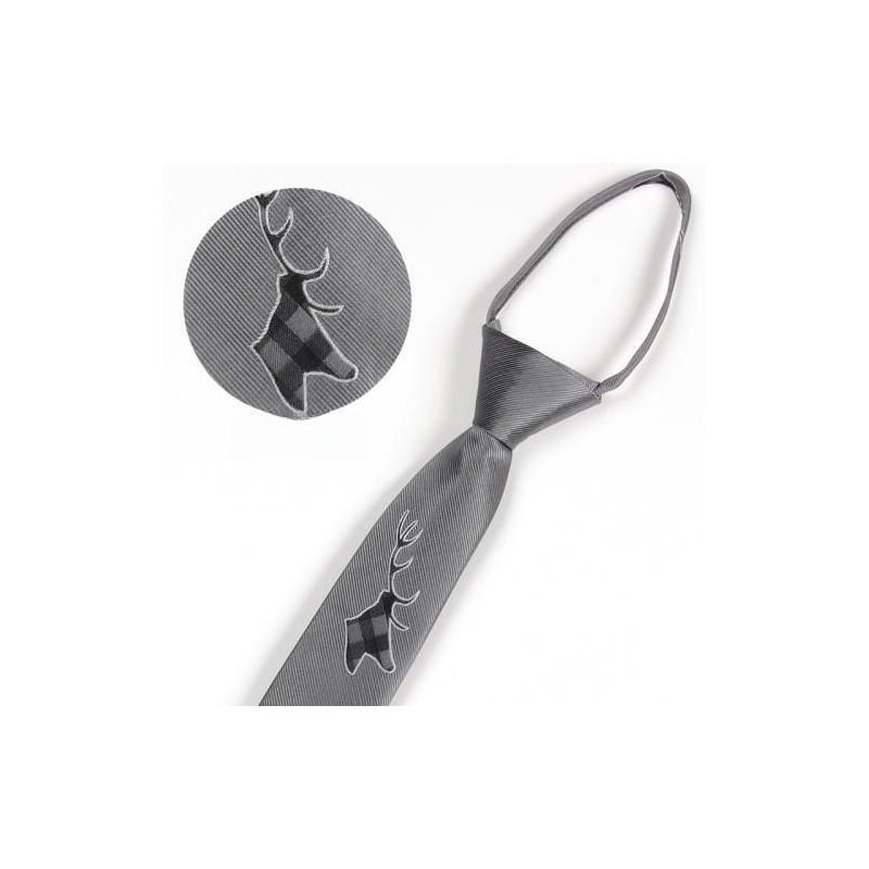 Вышитый галстук с тигром для детей из полосатой шерсти для школы или повседневной носки