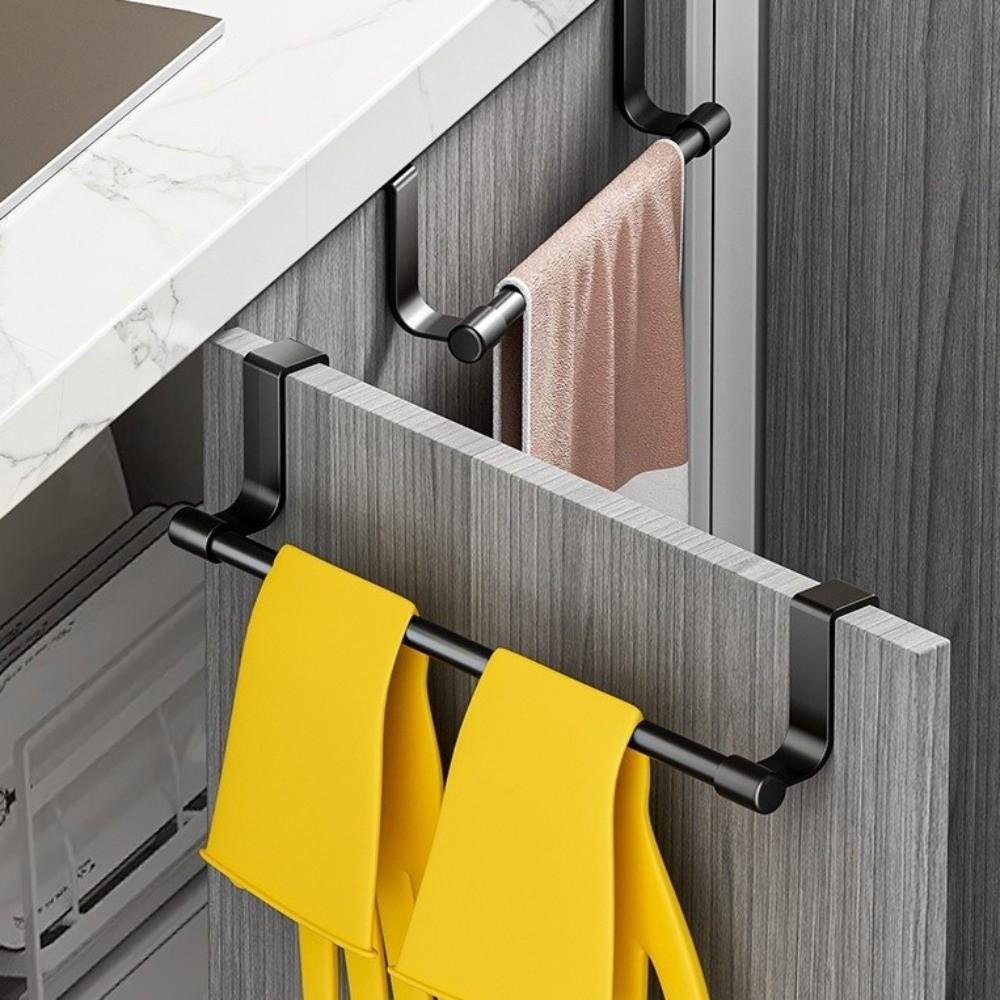 Punch-free Towel Rod Rag Hanger Door Hanging Towel Racks New Over Cabinet Towel Rack