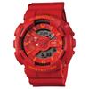 Мужские часы G-SHOCK GA-110AC-4AJF [серия Blue and Red Quartz Red] Круглые часы из красной смолы
