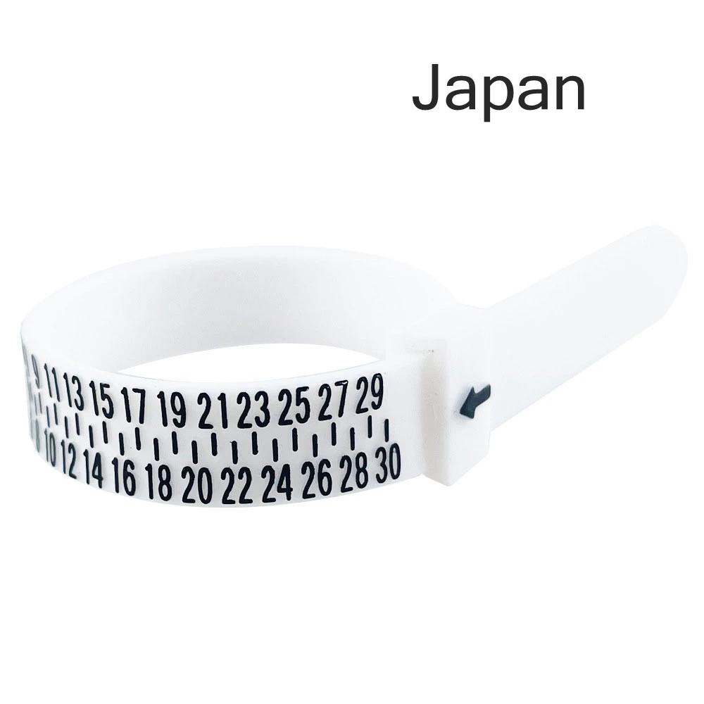 Великобритания/США/ЕС/Гонконг/Япония Кольцемер Измерение размера окружности пальца Измерительная лента Многоразовый калибр размера пальца Инструмент для определения размера ювелирных изделий