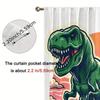 2pcs Vintage Tyrannosaurus Rex Dinosaur Curtain - Blackout, Rod Pocket, Machine Washable Polyester, 100-120gsm, Creative Desi