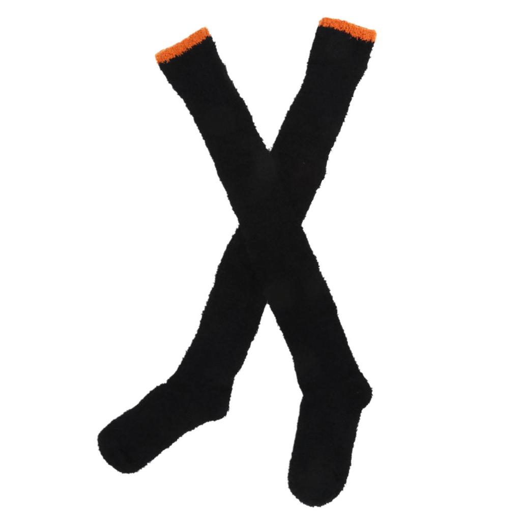 1 пара женских теплых плюшевых чулок до бедра, зимние чулки выше колена из кораллового флиса, длинные носки для дома, сна, пола, однотонные