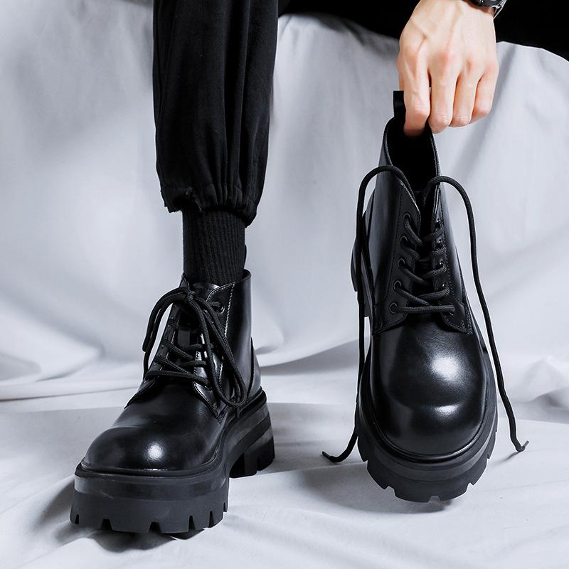 Ботинки Martin мужские 2025 года, новые осенне-зимние ботинки на платформе в британском стиле, короткие ботинки на шнуровке, локомотив 9133-R