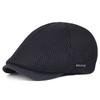 Новые летние мужские кепки Дышащая сетка Кепки-газетчики Для улицы Gorro Hombre Boina Шляпа для гольфа Модная повседневная однотонная плоская кепка Женские