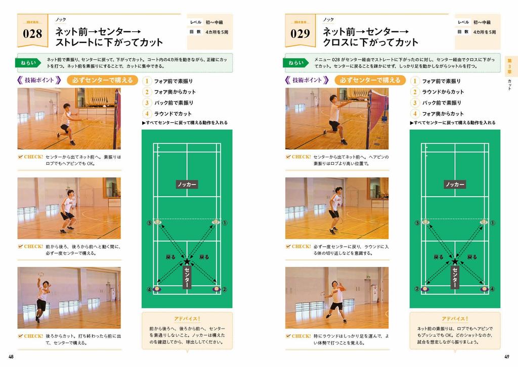 Инструкторы и игроки могут вместе изучить 200 тренировочных меню по бадминтону!