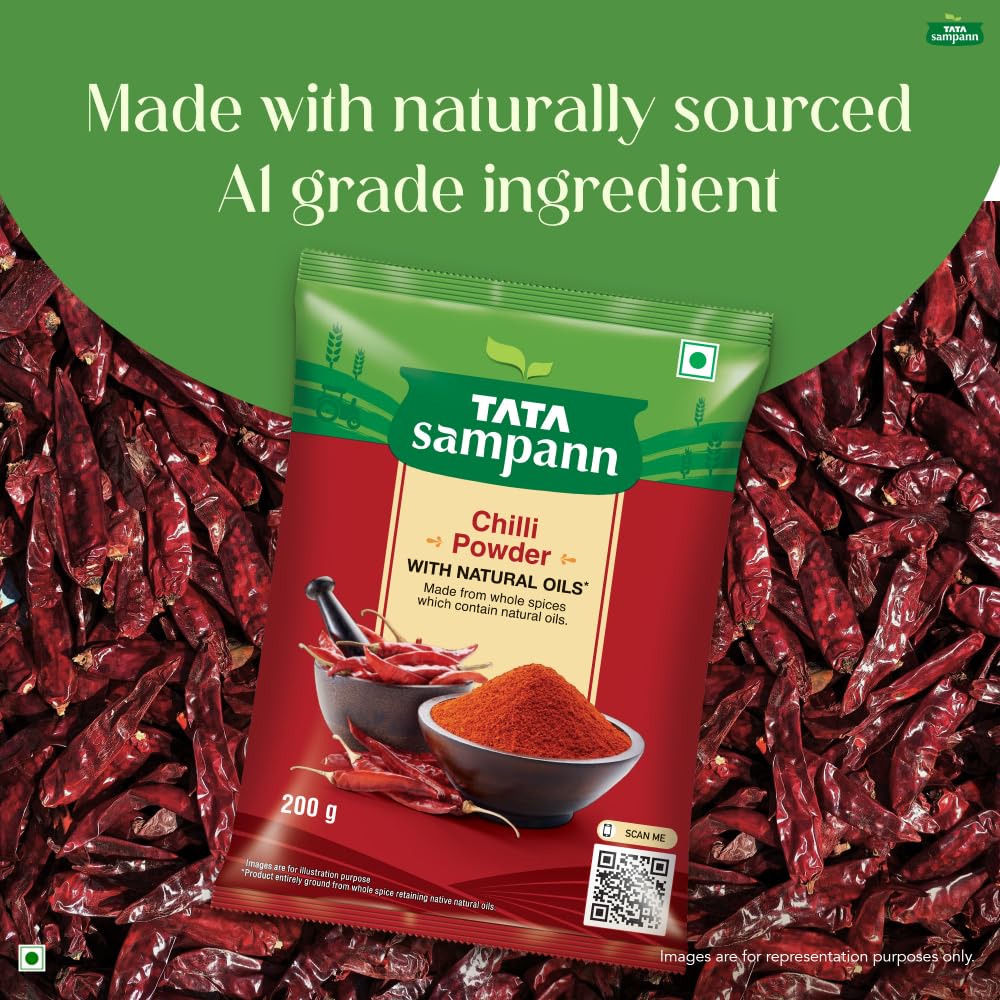 Tata Sampann Chilli Powder 500g With Natural Oils Aromatic Lal Mirchi Spice For Cooking And Seasoning