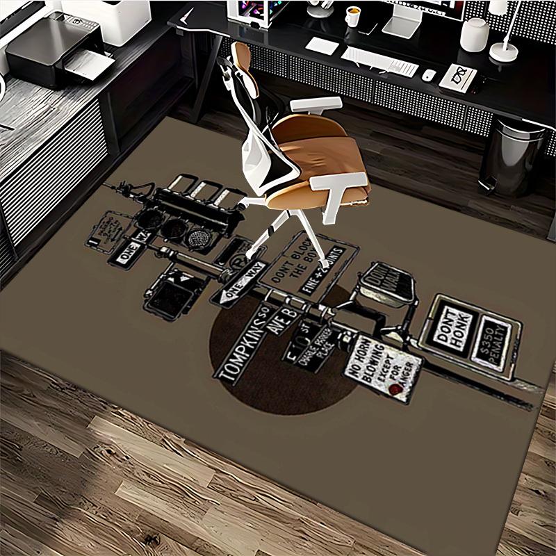 1pc Charlie Parker Place Office Chair Mat - Non-Slip Carpet for Desk, Holiday Gift Idea, Suitable for Home Decor, Living Room, Bedroom, Game Room, Sea