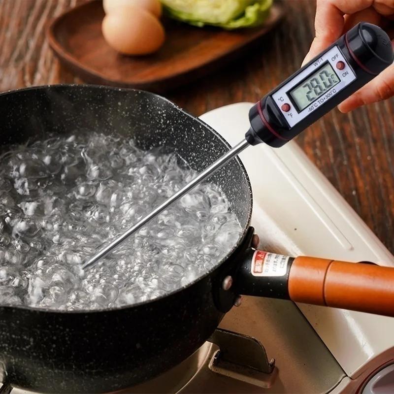 Кухонный цифровой термометр для мяса из нержавеющей стали Цифровой кухонный термометр-щуп Приготовление пищи Барбекю Мясо Стейк Индейка Вино