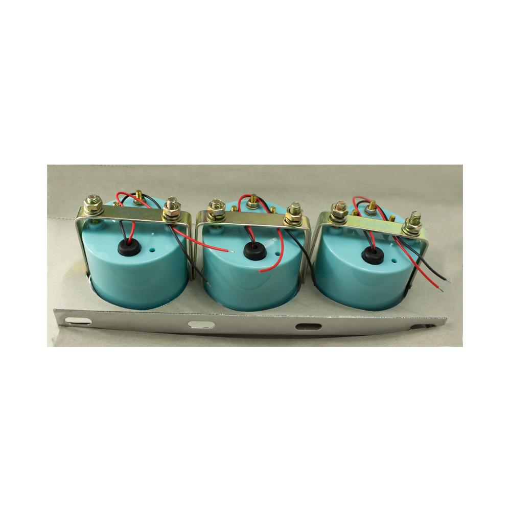 Хромированный комплект тройного датчика 2 дюйма, 52 мм, вольтметр, датчик температуры воды, датчик давления масла с датчиком, автомобильный счетчик