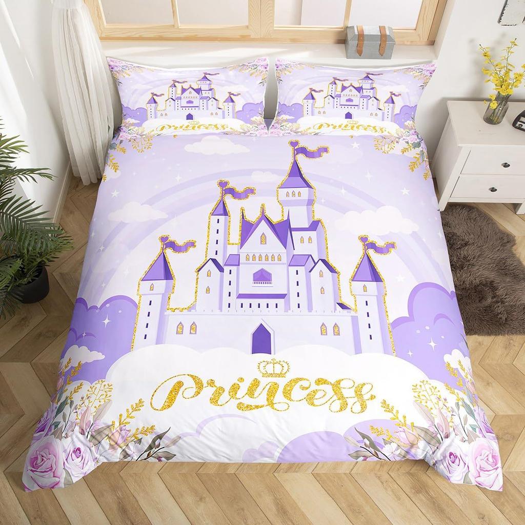 Комплект постельного белья «Принцесса», комплект постельного белья «Девичий замок», комплект из трех предметов для детской спальни «Сказочный сад»