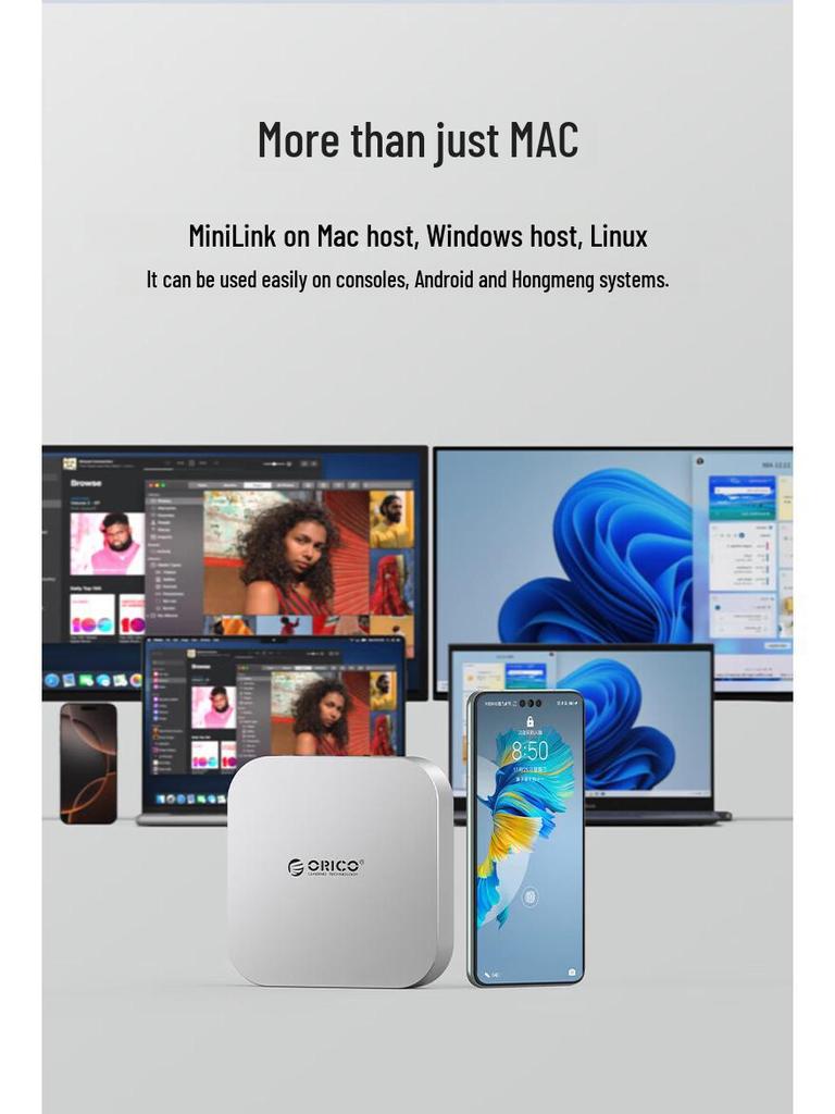 Orico Macmini M4 Docking Station with M.2 Drive Box, Thunderbolt 3/4 Compatibility & Desktop Expansion