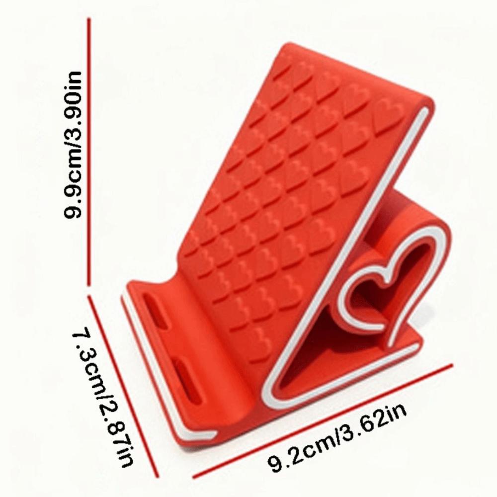 Anti-slip Heart-shaped Phone Stand 3D Printed Smartphones Support Bracket Tabletop Organizer