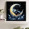 5D DIY Diamond Painting Decorative Skeleton and The Moon Full Round Drill Scenery Diamond Embroidery Cross Stitch Kits Home Decor Gift