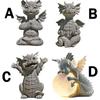 New 4 Styles Small Dinosaur Shape Meditation Sculpture Dragon Meditated Statue Resin Crafts Home Decor
