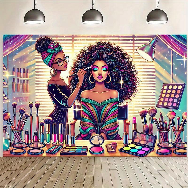 1 makeup lesson background cloth flag suitable for photography background wall decoration indoor and outdoor decoration