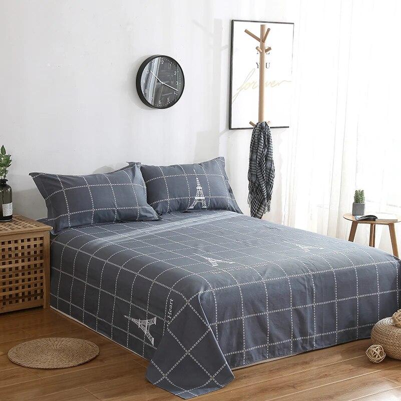 Простая хлопковая простыня с принтом, современная большая простыня, удобное студенческое покрывало, универсальная пылезащитная простыня Four Seasons