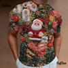 Рождественская футболка с принтом для мужчин Свободные футболки оверсайз Повседневная футболка с коротким рукавом Уличная футболка Толстовка