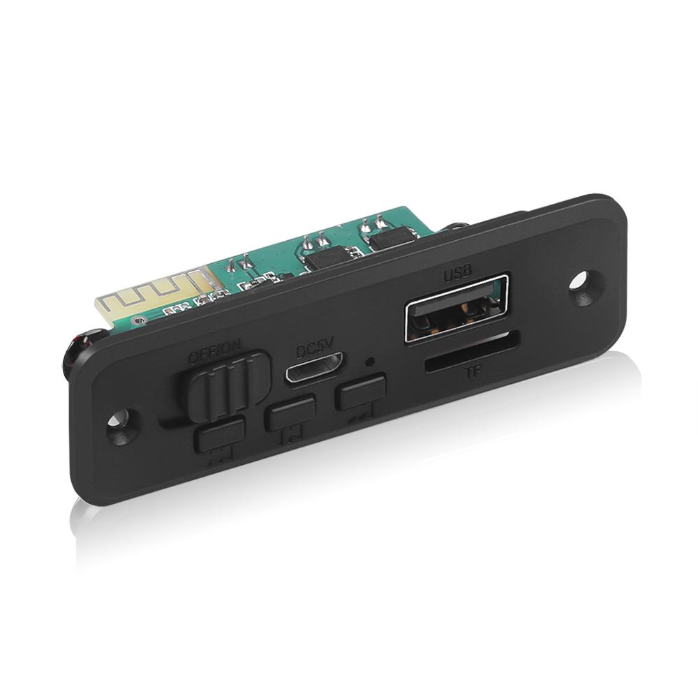 2x3 Вт Плата декодера 5 В Bluetooth 5.0 MP3-плеер Автомобильный звонок с громкой связью Беспроводной FM-радио Модуль TF AUX MP3 WMA WAV FLAC APE