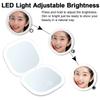 LED Light Mirror Travel Makeup with 5X Magnifying Dimmable Portable Pocket Mirrors