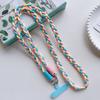 Модный плетеный DIY ремешок для мобильного телефона, длинная веревка через плечо, универсальный ремешок для путешествий и спорта, противоутерянный лист-ремешок