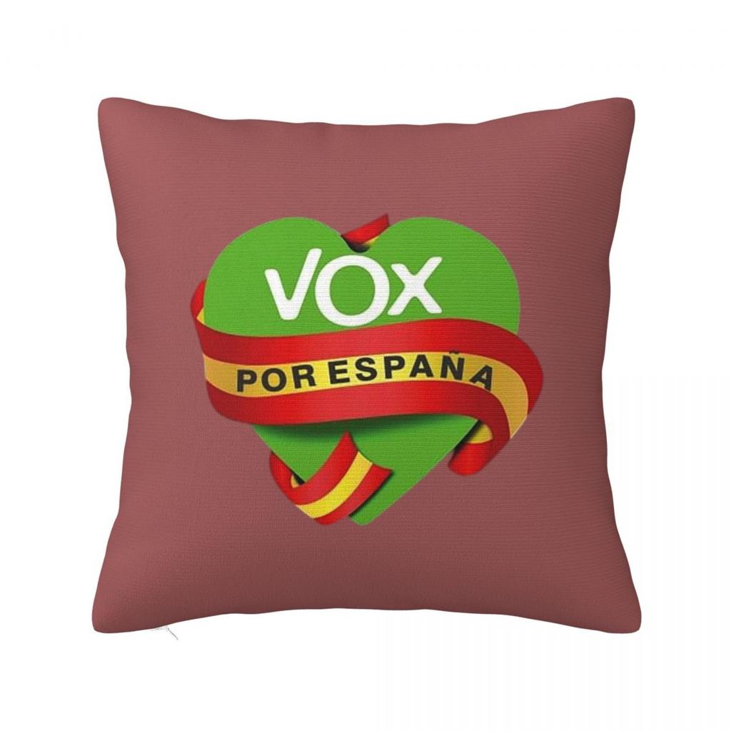 Espana Vox Logo Spain Political Party Spanish Square Pillowcase Cushion Cover Pillow Case Throw Pillow Cover for Home Bedroom