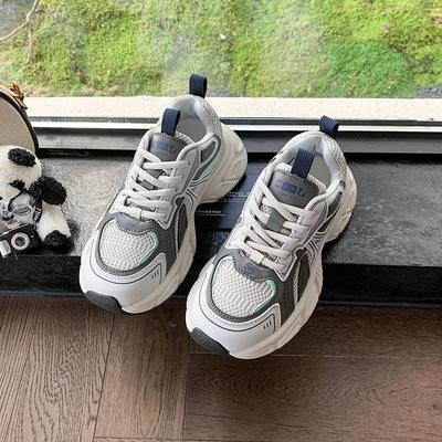 Туфли для пап в стиле ретро, подходящие по цвету кроссовки на платформе, женские, 2025, новые, для мужчин, для увеличения роста, с тонкой сеткой, дышащие, повседневные спортивные туфли